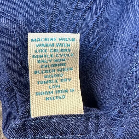 Caribbean Shirt Mens Extra Large Blue Hawaiian Palm Coastal Resort Vacation - Picture 7 of 9